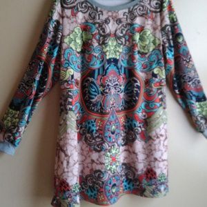 Purple/blue/yellow/green/orange/pink knit dress